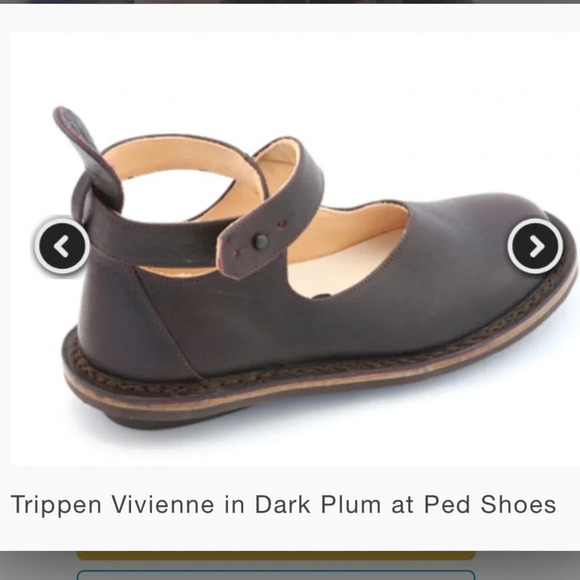 TRIPPEN Vivienne  DARK plum almost black  Leather Wrap Strap Shoe EU 36 us 6-7 - Picture 12 of 16